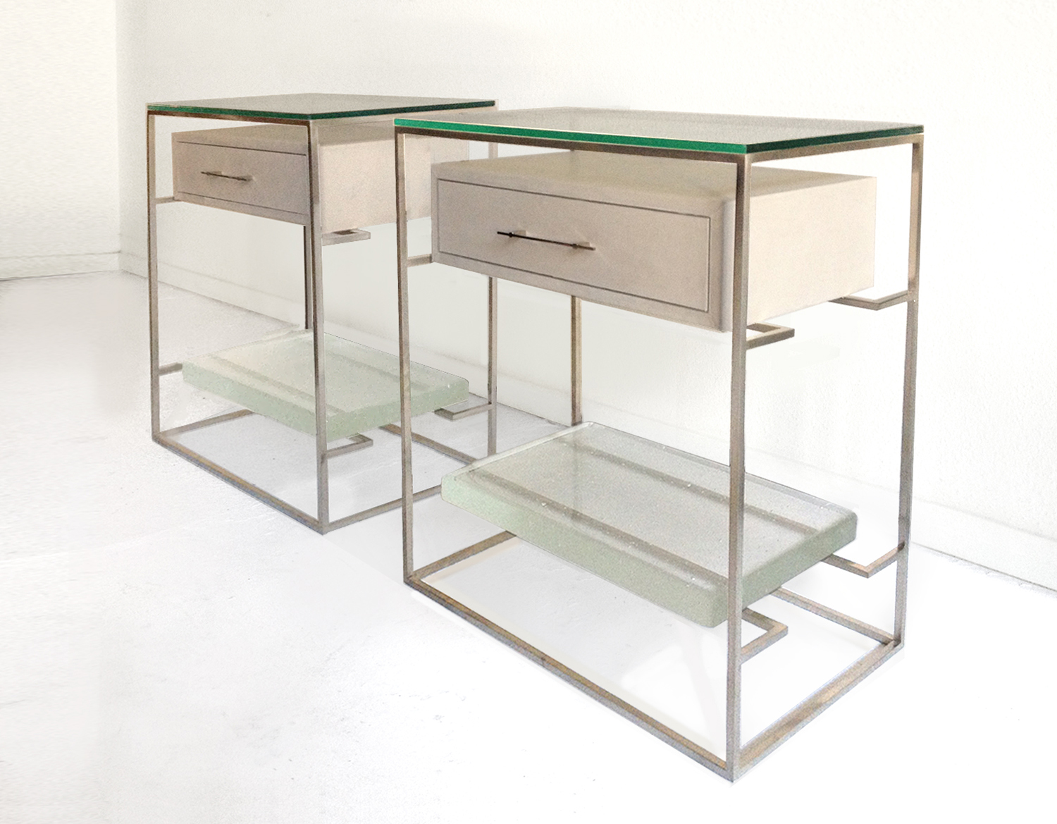 End Tables Glass Shelves
