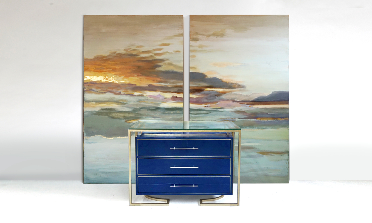 Hanging Drawers - Custom Blue Enamel